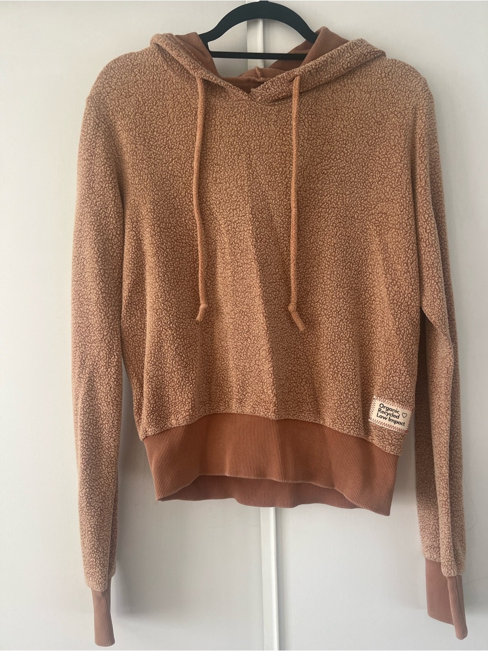 Women's Sherpa Hoodie in Rust Brown